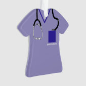 Customizable Personalized Nurse Scrubs オーナメント (正面)