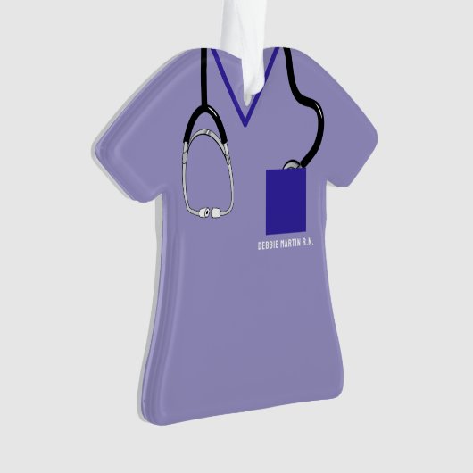Customizable Personalized Nurse Scrubs オーナメント (正面)