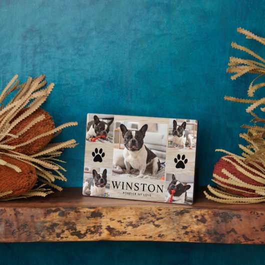 Customizable Pet Dog Memorial Photo Keepsake フォトプラーク (側面)