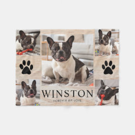Customizable Pet Dog Memorial Photo Keepsake フリースブランケット