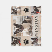 Customizable Pet Dog Memorial Photo Keepsake フリースブランケット (正面)