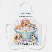 Customizable Pet Grooming Apron – Cute Kawaii Pets エプロン (正面)