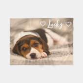Customizable Pet Photo and Name フリースブランケット (正面(横))