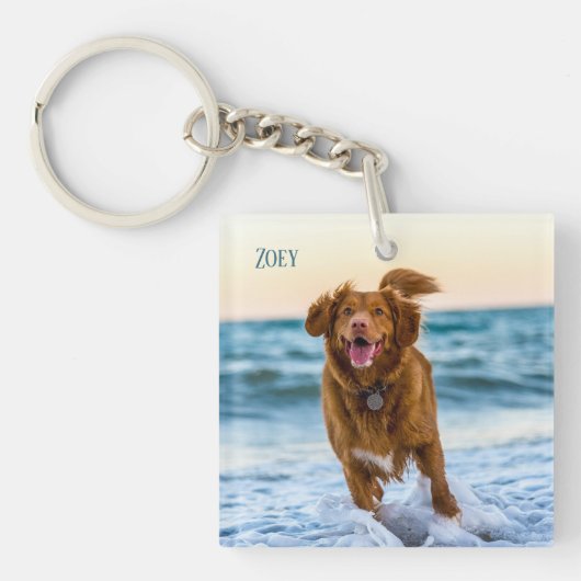 Customizable Pet Photo Gift Pet Parents Dog Moms  キーホルダー (正面)