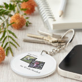 Customizable Pet Photo Keychain キーホルダー (正面右)