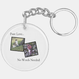 Customizable Pet Photo Keychain キーホルダー