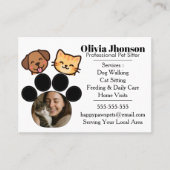 Customizable Pet Sitter Business Card 名刺 (正面)