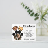 Customizable Pet Sitter Business Card 名刺 (スタンド正面)