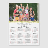 Customizable Photo and Name 2026 Calendar Magnet (正面)