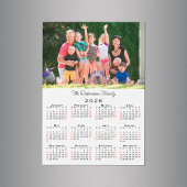 Customizable Photo and Name 2026 Calendar Magnet