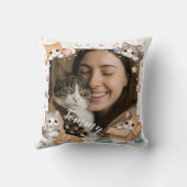 Customizable Photo and Name Pillow for Pet Lovers クッション (裏面)