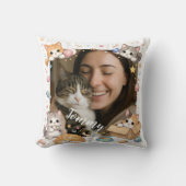 Customizable Photo and Name Pillow for Pet Lovers クッション (正面)