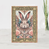 Customizable Photo Frame Card - Birthday Bunny 2 カード (正面)