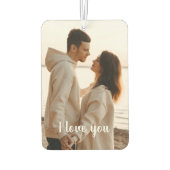 Customizable Photo 'I Love You' Valentine's Day  カーエアーフレッシュナー (裏面)