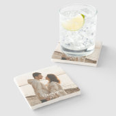 Customizable Photo 'I Love You' Valentine's Day  ストーンコースター (横)