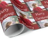 Customizable Photo Merry Christmas Create Your Own ラッピングペーパー (ロールコーナー)
