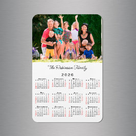 Customizable Photo Name 2026 Calendar マグネット