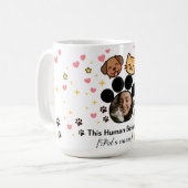 Customizable Photo & Name Pet Lover Mug  コーヒーマグカップ (正面左)