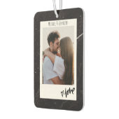 Customizable Photo & Names, Black Valentine's Day カーエアーフレッシュナー (左)