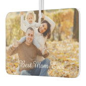 Customizable Photo & Text 'Best Mom Ever' Keepsake カーエアーフレッシュナー (左)