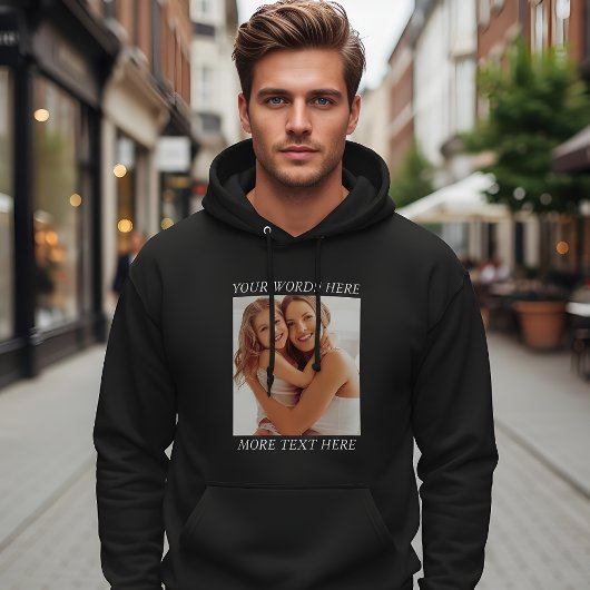 Customizable Photo & Text Hoodie, Your Design Here パーカ
