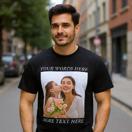 Customizable Photo & Text Tee — Your Design Here Tシャツ