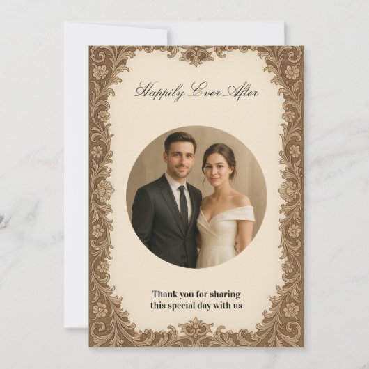 Customizable Photo Wedding Invitation Card 招待状 (裏面)
