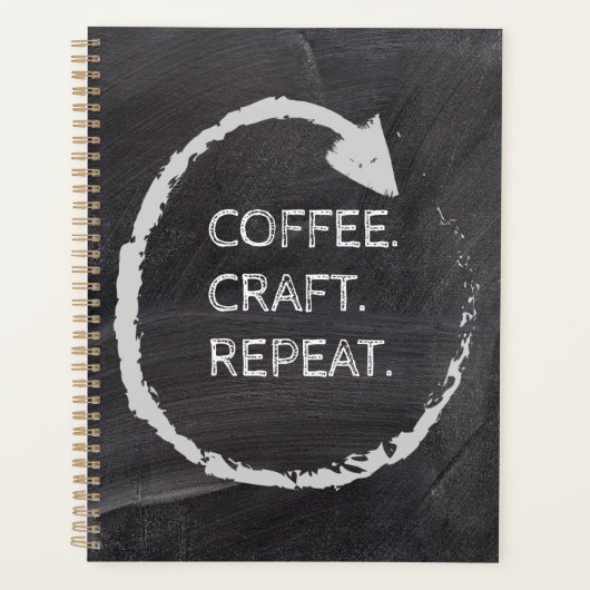 Customizable Phrase Coffee. Craft. Repeat. プランナー手帳 (正面)