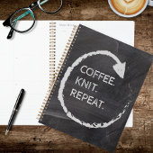 Customizable Phrase Coffee. Knit. Repeat. プランナー手帳