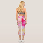 Customizable Pink and Orange High Waisted Capris カプリレギンス (裏面)