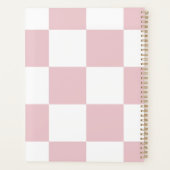 Customizable Pink Checkered Teacher Planner プランナー手帳 (裏面)