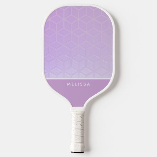 Customizable Pink Diamond Pattern Pickleball ピックルボールラケット (裏面)