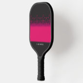Customizable Pink Diamond Pattern Pickleball ピックルボールラケット (左)