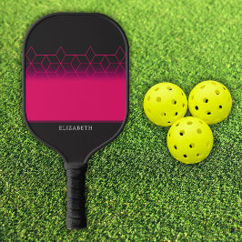 Customizable Pink Diamond Pattern Pickleball ピックルボールラケット