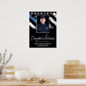 Customizable Police Retirement Photo Party Welcome ポスター (キッチン)