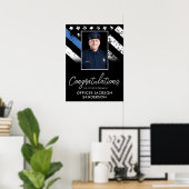Customizable Police Retirement Photo Party Welcome ポスター (ホームオフィス)