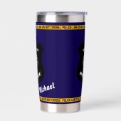 Customizable Police Tribute Design with Badge 保温保冷タンブラー (左面)