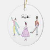 Customizable  Polichinelle/Soldier/Party Girl セラミックオーナメント (左)