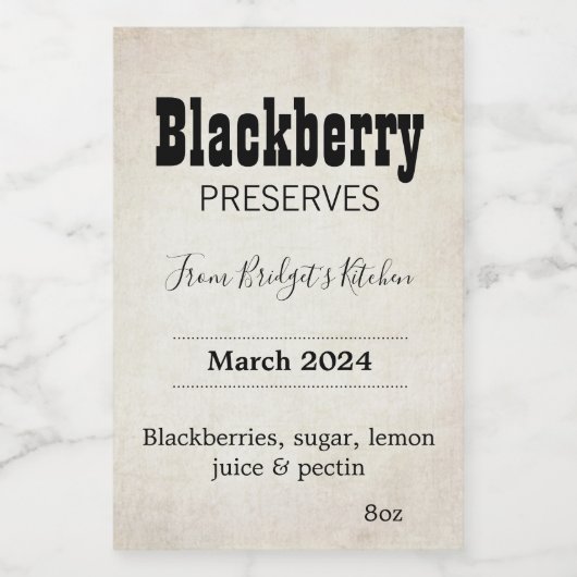 Customizable Preserves BL_04sq Square Sticker フードラベル (シングルラベル)