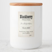 Customizable Preserves BL_04sq Square Sticker フードラベル (正面)