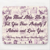 Customizable Pride and Prejudice Most Ardently マウスパッド (正面)