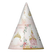 Customizable Princess Castle Birthday Party Hat パーティーハット (左)