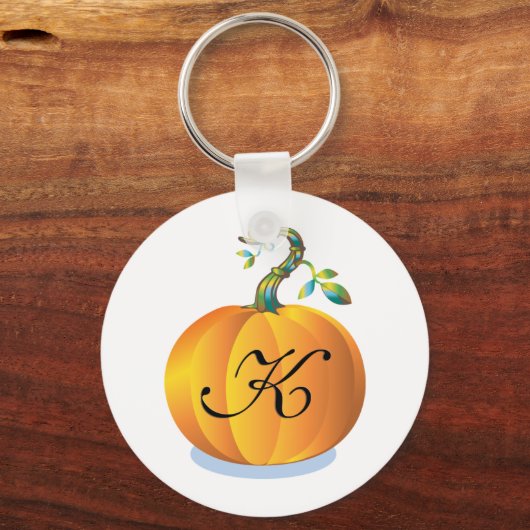 Customizable Pumpkin Initial K キーホルダー (正面)