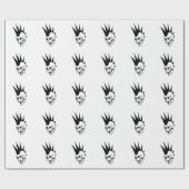 Customizable Punk Skull ラッピングペーパー (フラット)