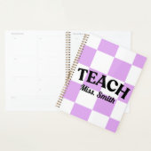 Customizable Purple Checkered Teacher Planner プランナー手帳 (ディスプレー)