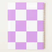 Customizable Purple Checkered Teacher Planner プランナー手帳 (裏面)