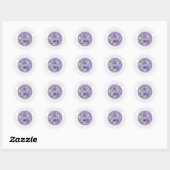 Customizable Purple Floral Easter Sticker  ラウンドシール (シート)