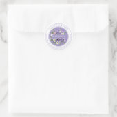 Customizable Purple Floral Easter Sticker  ラウンドシール (バッグ)