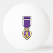 Customizable Purple Heart Medal 卓球ボール (正面)