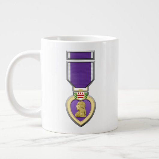 Customizable Purple Heart Medal 20oz ジャンボコーヒーマグカップ (左)